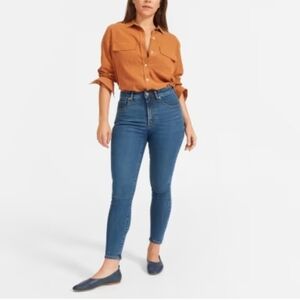 Everlane High Rise Skinny Blue Jeans